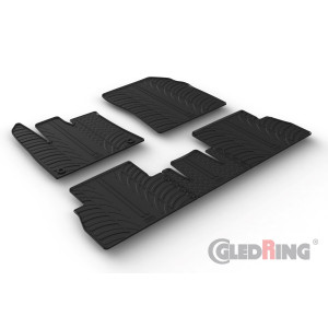 Gummimatten für Peugeot Rifter (Umwandelbarer Beifahrersitz/oval fixing)